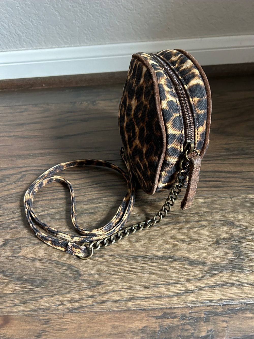 Ralph Lauren Leopard Print Round Crossbody - Brown/Black - Picture 2 of 6